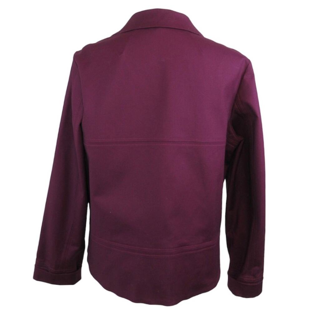 Pendleton Dark Purple Button Front Jacket Cotton … - image 7